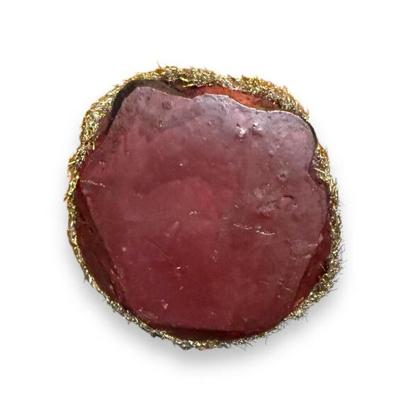 Retro Old World Style Santa Clause Figurine with VTG Tinsel & Tree Mixed Media - Picture 7 of 10